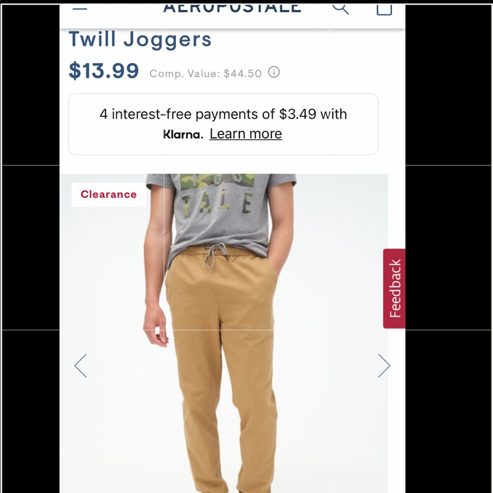Aeropostale Twill Mens Joggers